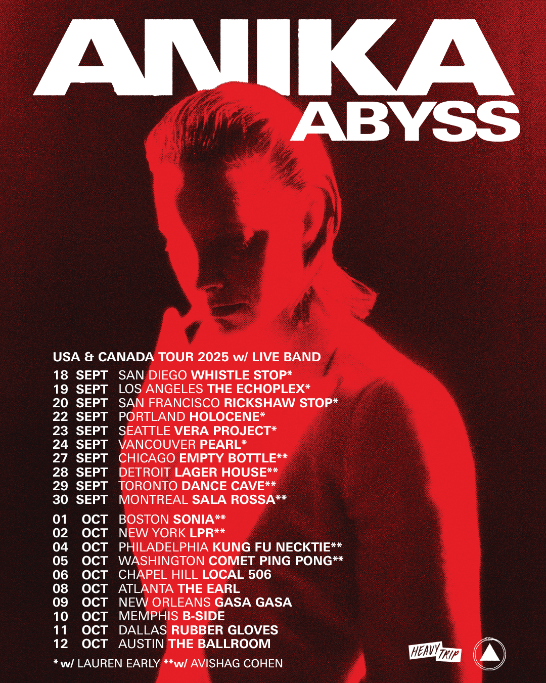 ANIKA TO TOUR USA AND CANADA THIS FALL 2025